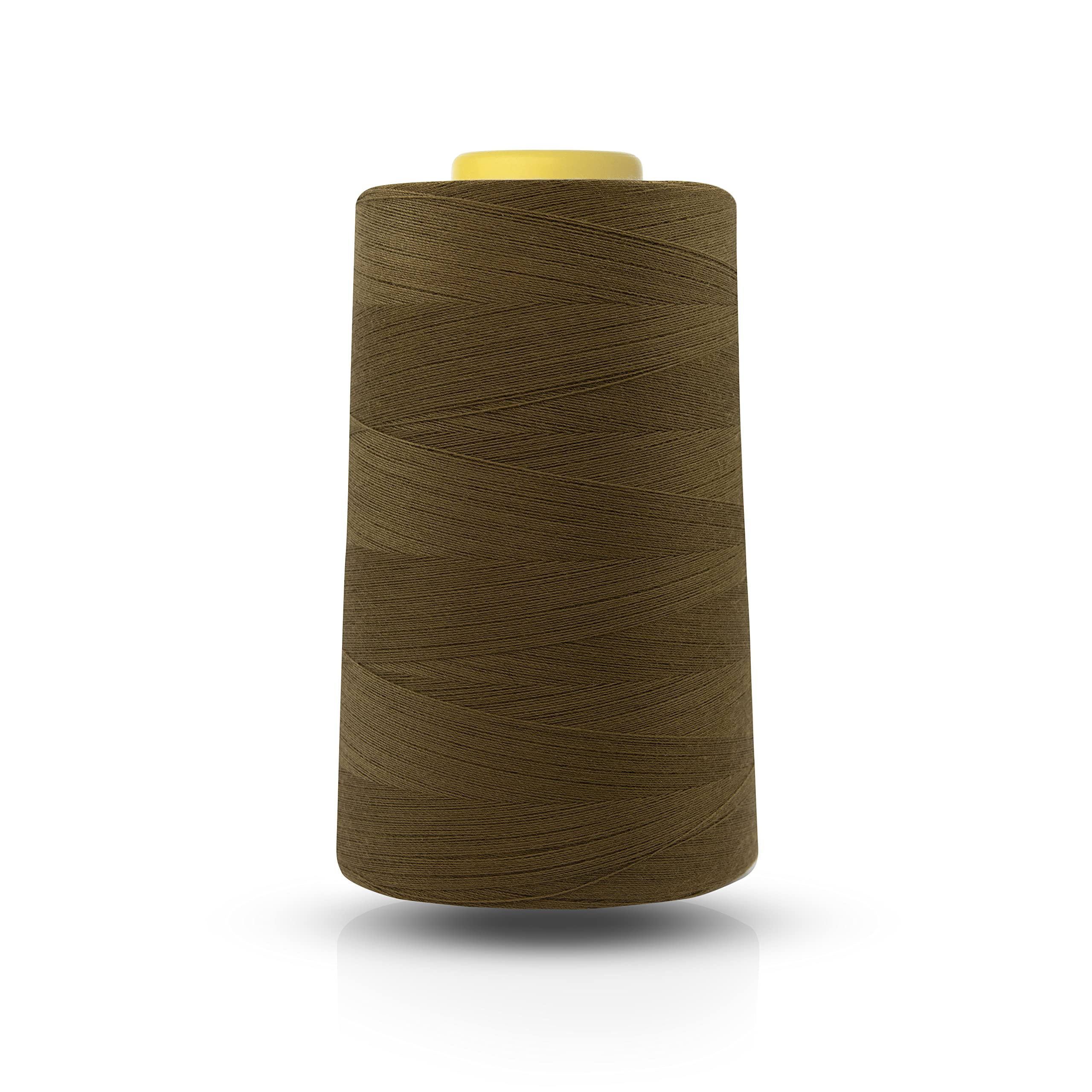 Realm Single Overlocking Sewing Machine Polyester Thread 5000 Yards Cones White Black Natural Navy Red (Gold)