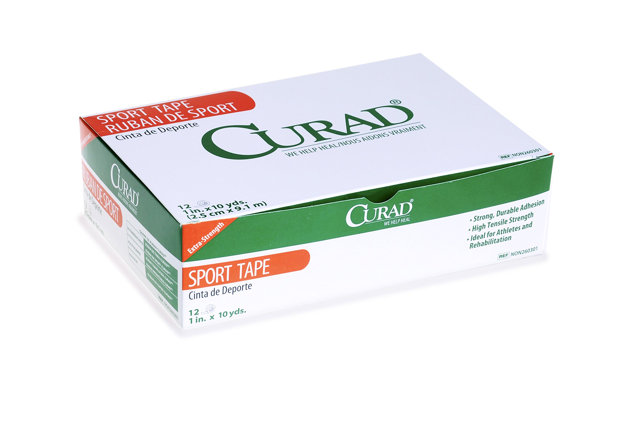 Medline NON260301Z Tape Sports Ortho-Por 1 x 10 yd Lf Pack of 12