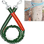 Reflective Bungee Dog Leash Extension Attachment with Double Swivel Clips, Shock Absorbing Lead for Small/Medium/Large Dogs (red, 4ft for 150lbs)