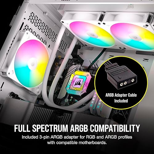 Miniatura 4 de CORSAIR iCUE AR120 RGB Digital 4.724 in ARGB-Compatible Ventilador Individual - Blanco