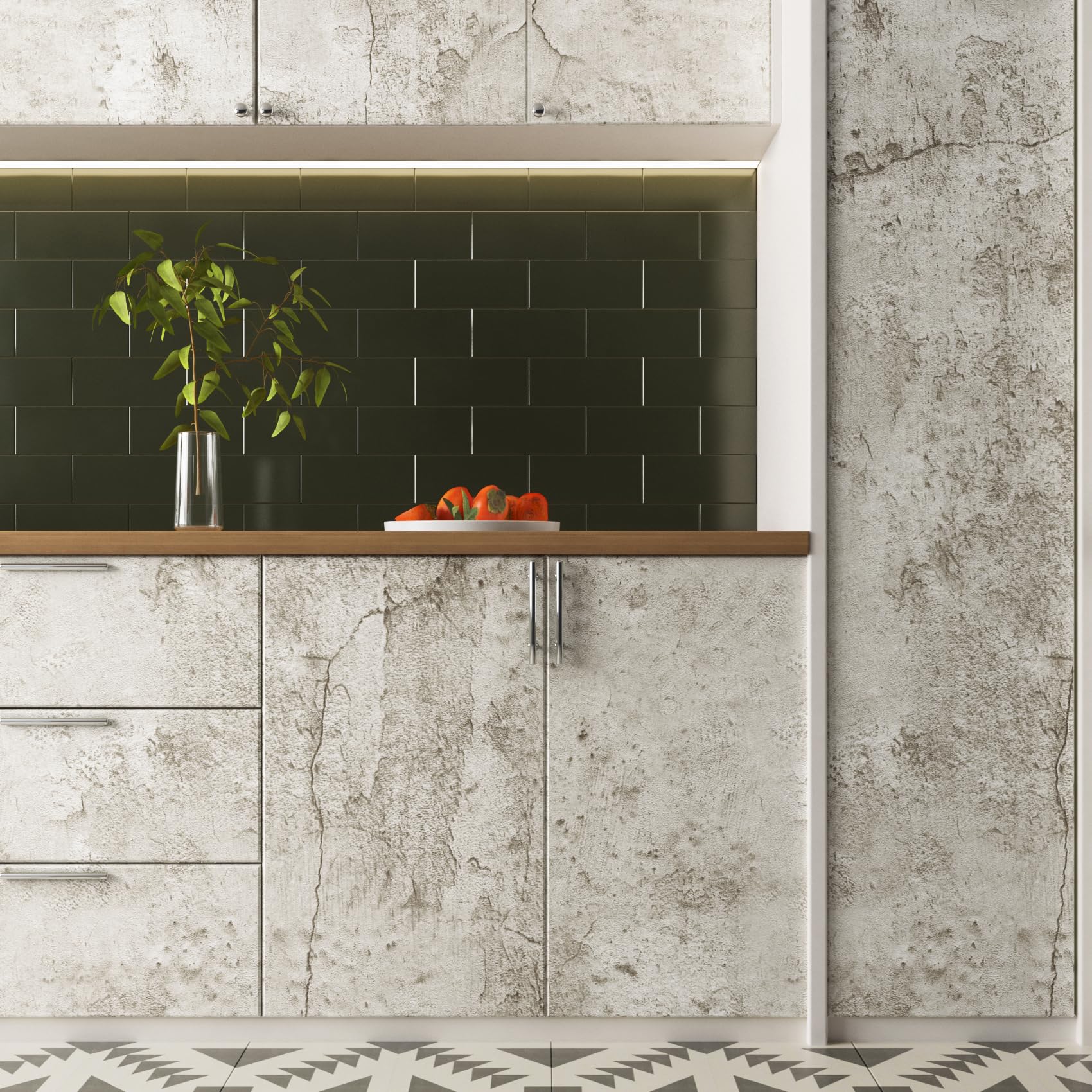 Livelynine Vinilo Encimera Cocina Gris Cemento 40CMx5M Papel Pintado Autoadhesivo Pared Salon Hormigón Gris Claro Vinilo Adhesivo Pared Dormitorio Baño Papel Adhesivo para Muebles Gris Papel de Pared