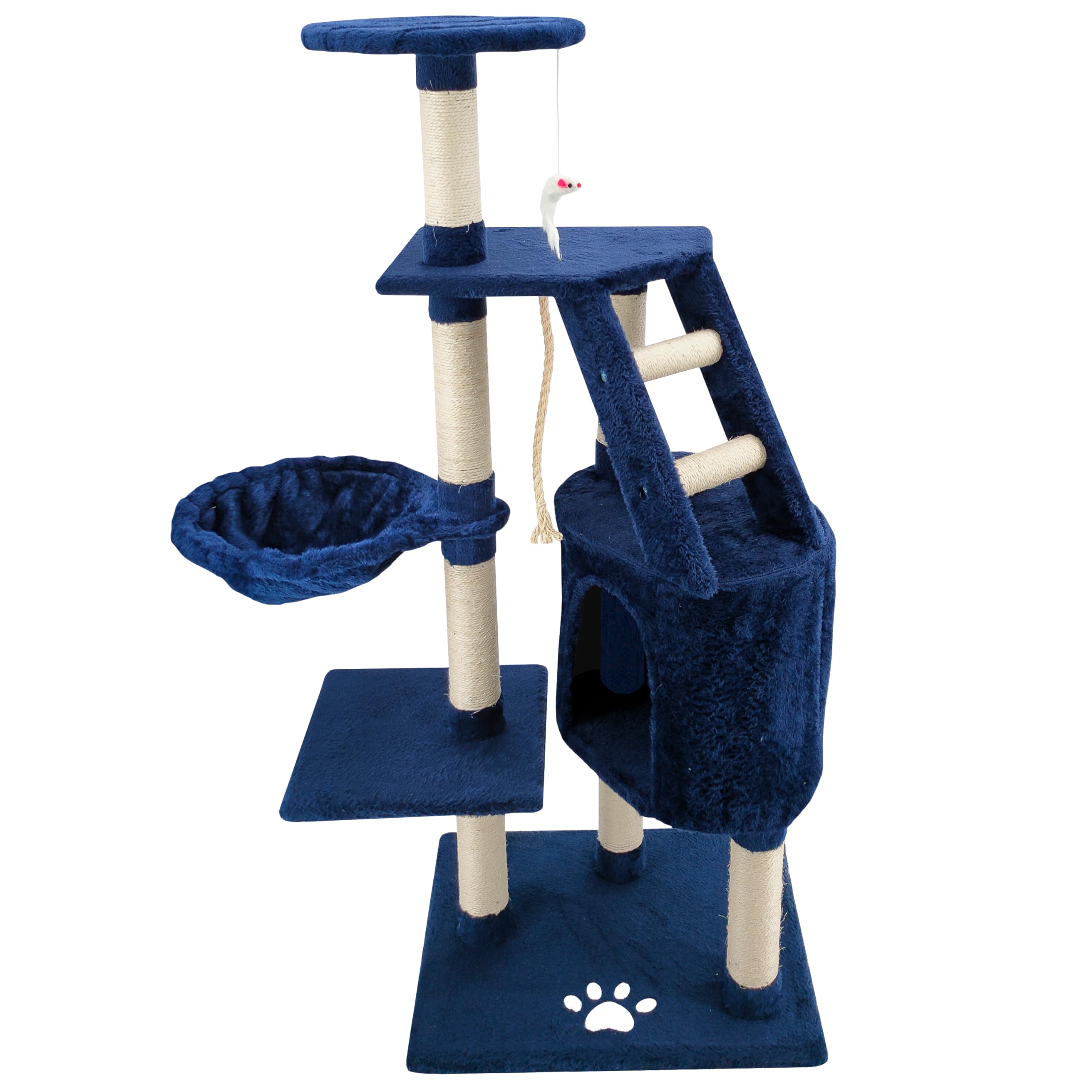 Beltom KRATZBAUM KATZENKRATZBAUM KLETTERBAUM KATZENBAUM SPIELBAUM Park  Spiele H. 120 cm - Blau : Amazon.de: Haustier