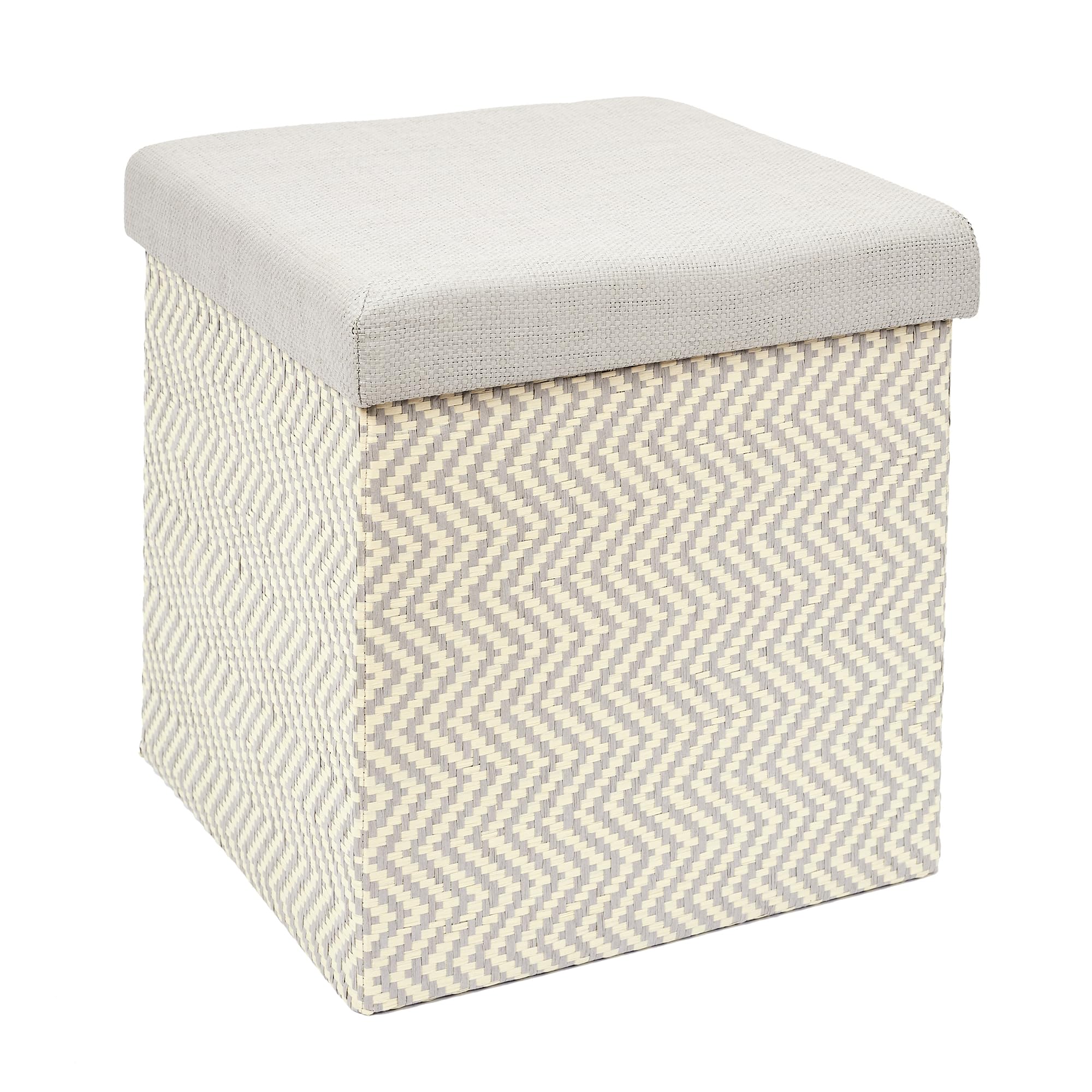 Pouf pliable tressé pour résoudre le manque de place et ranger vos plaids