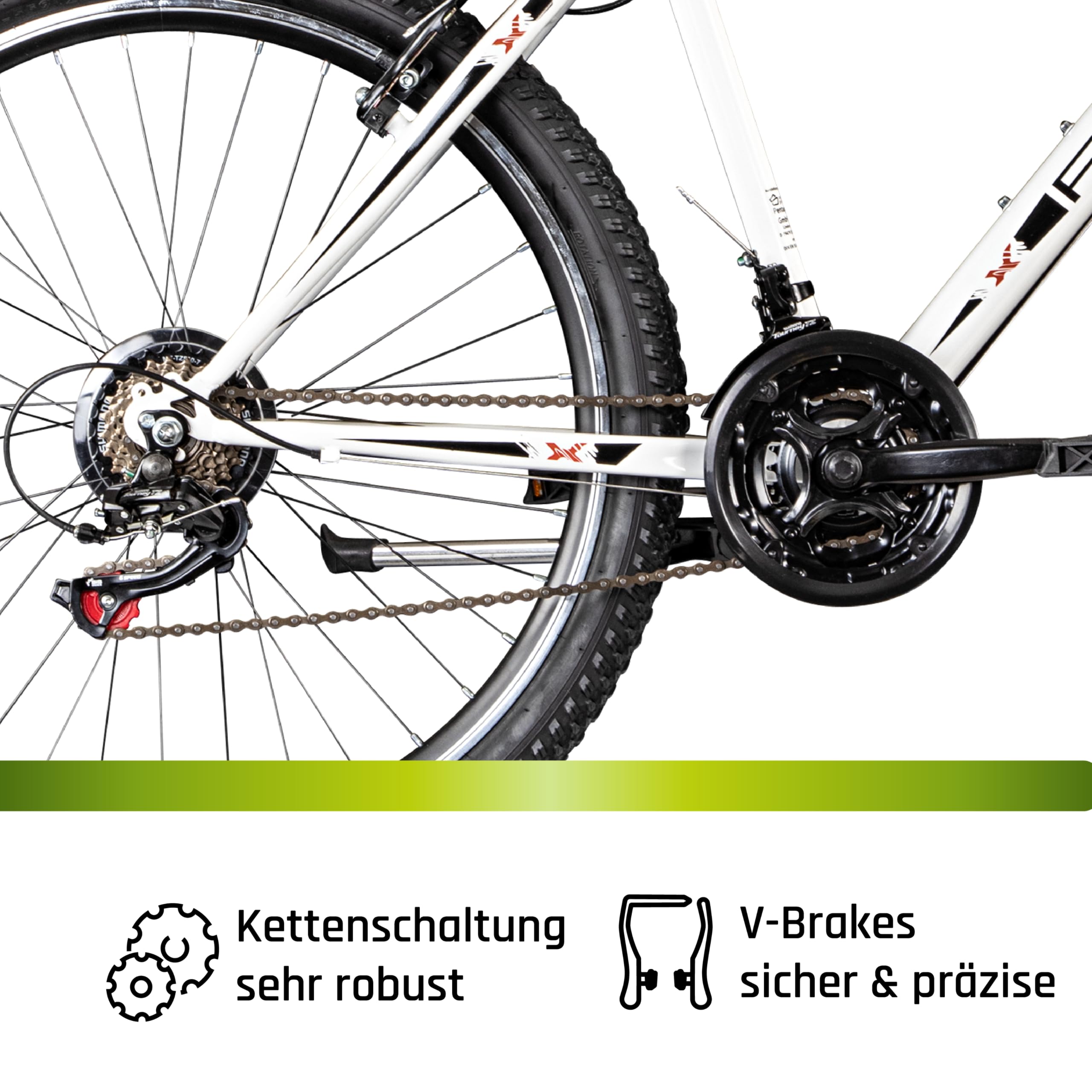 Galano Path Mountainbike 160-185 cm Fahrrad Damen und Herren 26 Zoll Mountain Bike 21 Gang Schaltung MTB für Erwachsene und Jugendliche Hardtail mit Federgabel V-Brake