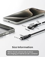 Vista 7 de Fasgear Cable USB4 de 40 Gbps USB C a USB C de 3.3 pies - Cable tipo C de 240 W de carga rápida, cables de pantalla HD compatibles con 8K @60Hz/4K