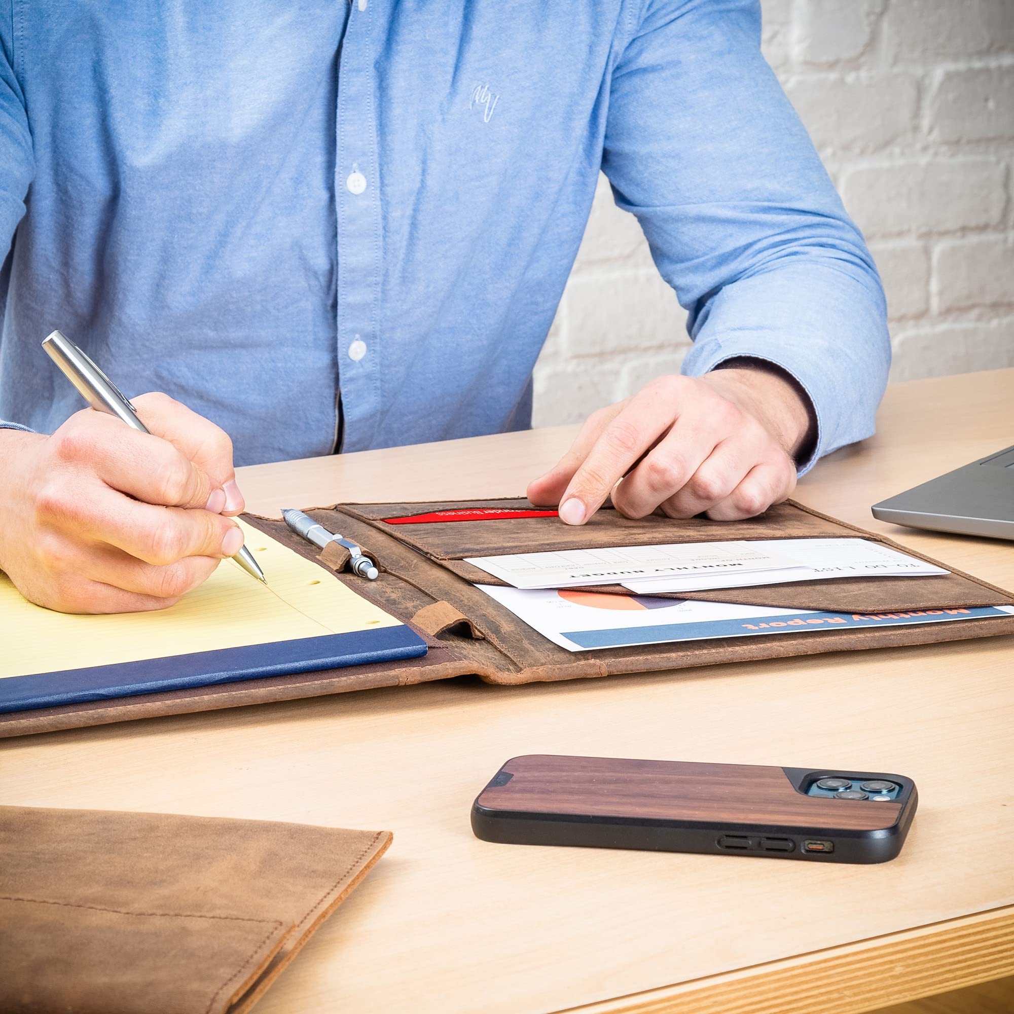 Buy Leather Portfolio Professional Organizer Padfolio Resume Folder