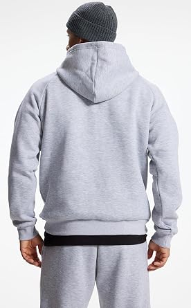 Men's Relaxed Fit Cotton Raglan Sleeve Hoodies Pullover Hooded Sweatshirt Casual Long Sleeve Shirts with Pocket