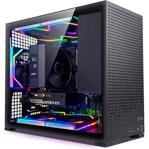 KOTIN Gaming PC D32B, AMD Ryzen 5 9600X Up to 5.4GHz, GeForce RTX 5060Ti 8GB, 650W 80 Plus Gold PSU, Digital Display Air Cooler, 5 ARGB Fans, 16GB DDR5 6000MHz, 1TB PCIe 4.0 SSD, Wi-Fi 7 & Win11 Home