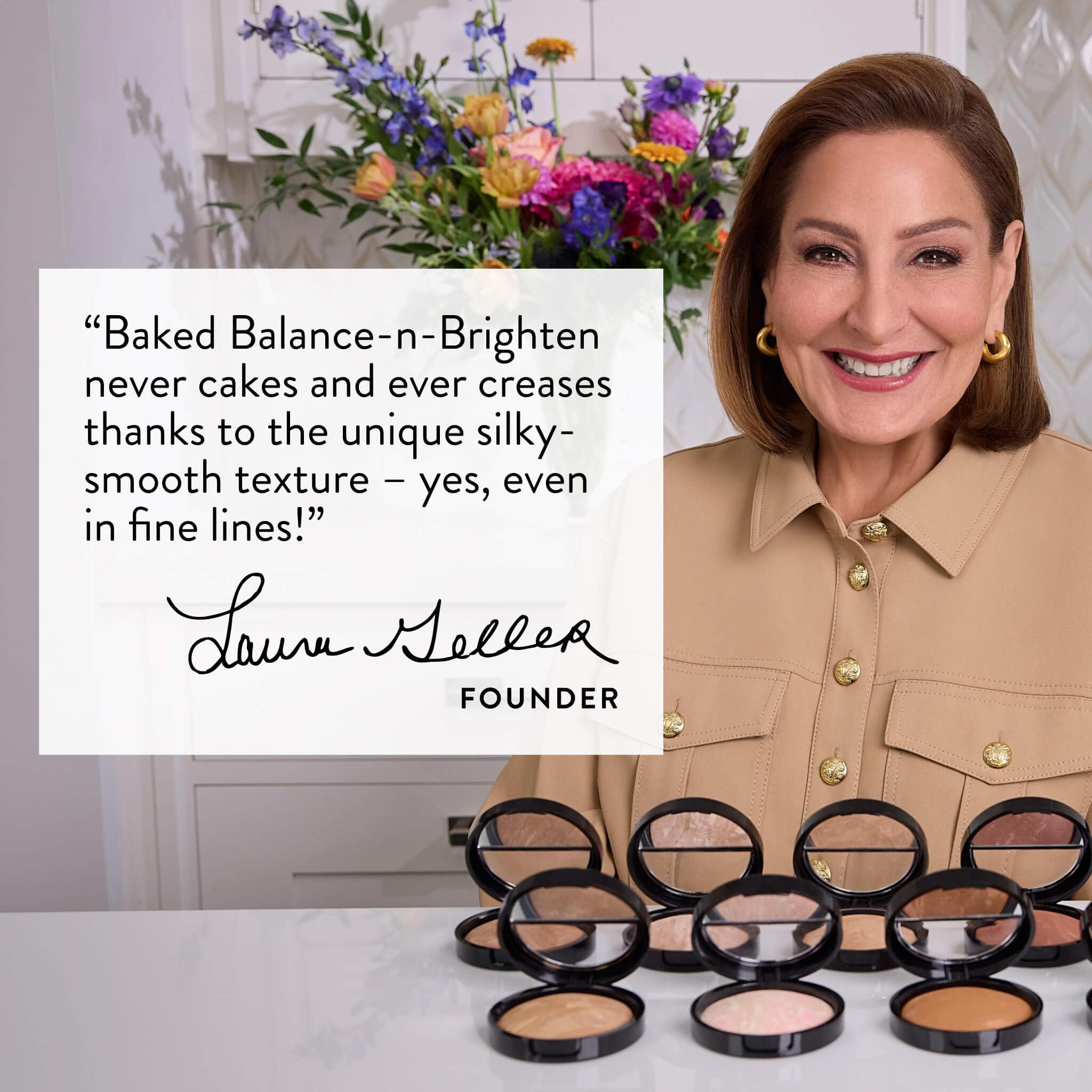 LAURA GELLER Baked Balance-n-Brighten Powder Foundation – Light -7
