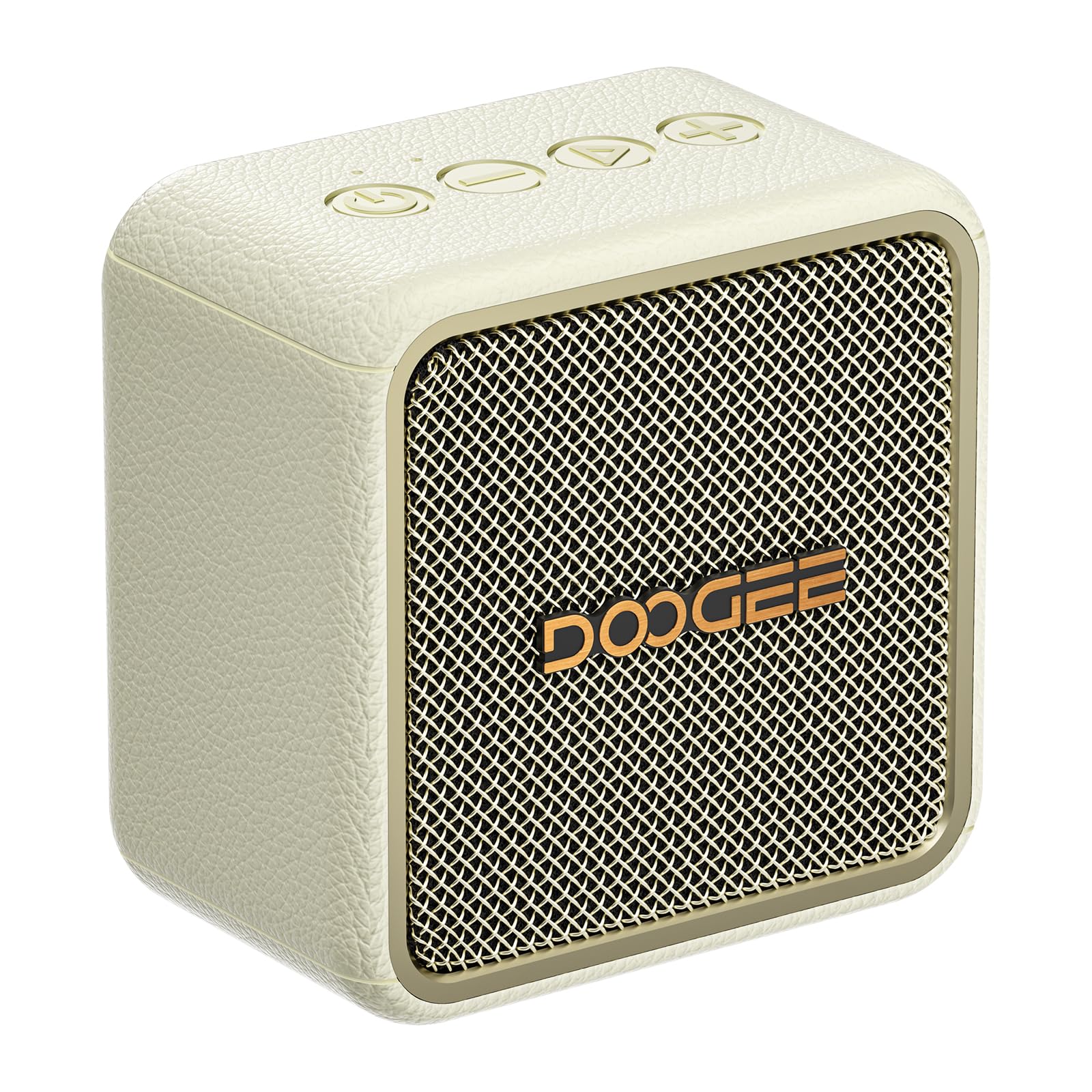 DOOGEEEco Field Pulse Tragbarer Lautsprecher, Kabellos Koppelbar Lautsprecher über 16 Std Akku, IP67 Staub und Wasserfest, 15W, EQ|BT 5.3, Innen-und Außenlautsprecher mit eingebautem Mikrofon, Creme
