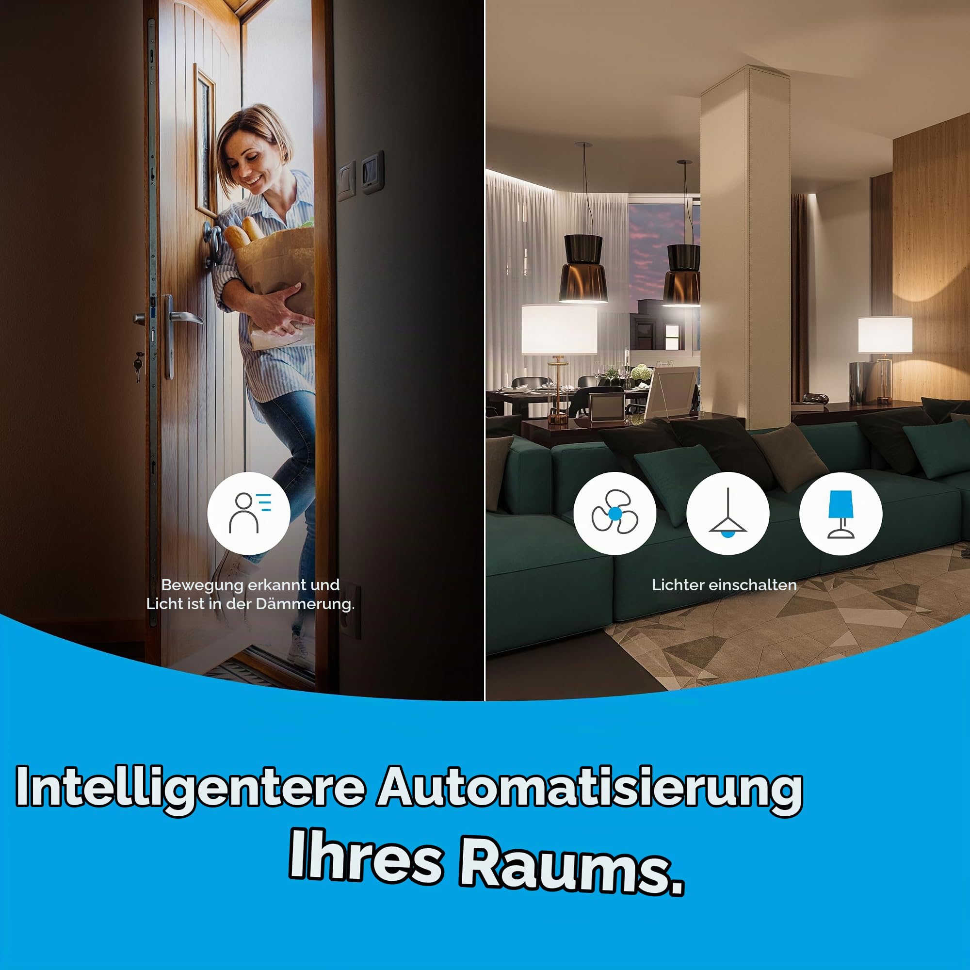 Aeotec TriSensor 8 – 3-in-1 Multisensor, Bewegung in 10m Radius, Temperatur in °C, Licht in Lux, Z-Wave Gen8, Long Range, Hub erforderlich, Works with SmartThings, Homey, HomeAssistant