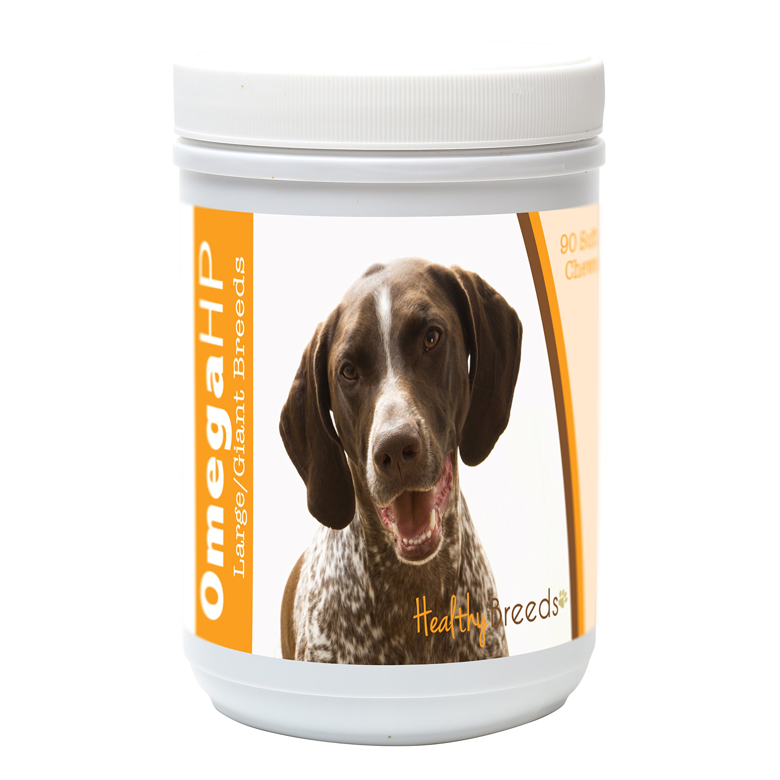 Healthy Breeds German Shorthaired Pointer Omega HP Fatty Acid Skin and Coat Support Soft Chews 90 Count