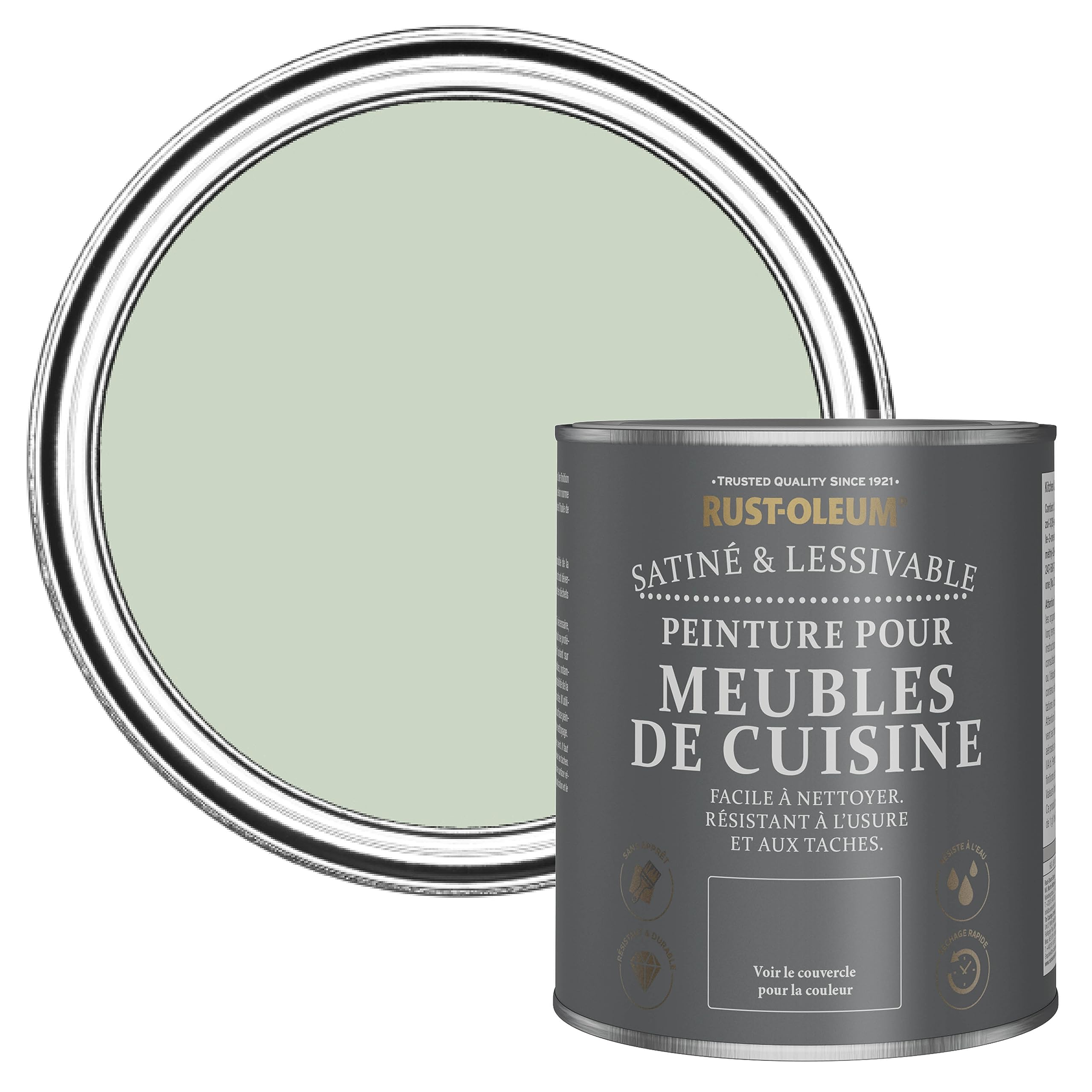 Rust-Oleum Peinture Verte pour Meubles de Cuisine, Finition Satinée - Vert Laurier 750ml