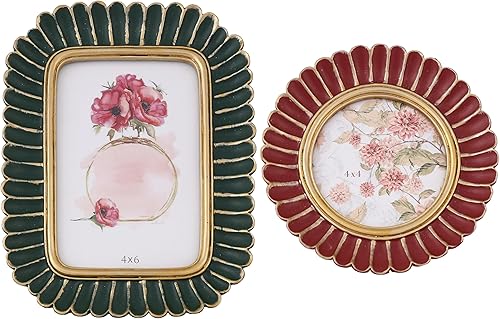 Marco de fotos vintage, marco de fotos ornamentado antiguo, marcos de fotos decorativos retro victorianos para mesa y pared, marcos barrocos de