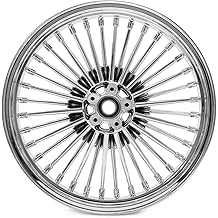 TOFR 18 inch Rear Wheel Rim Fat Spoke For Harley Touring Bagger 1984-2008 FLHR Road King FLHRS Custom FLHRC Classic FLHX Street Glide FLHT Electra Glide FLTR Road Glide Chrome