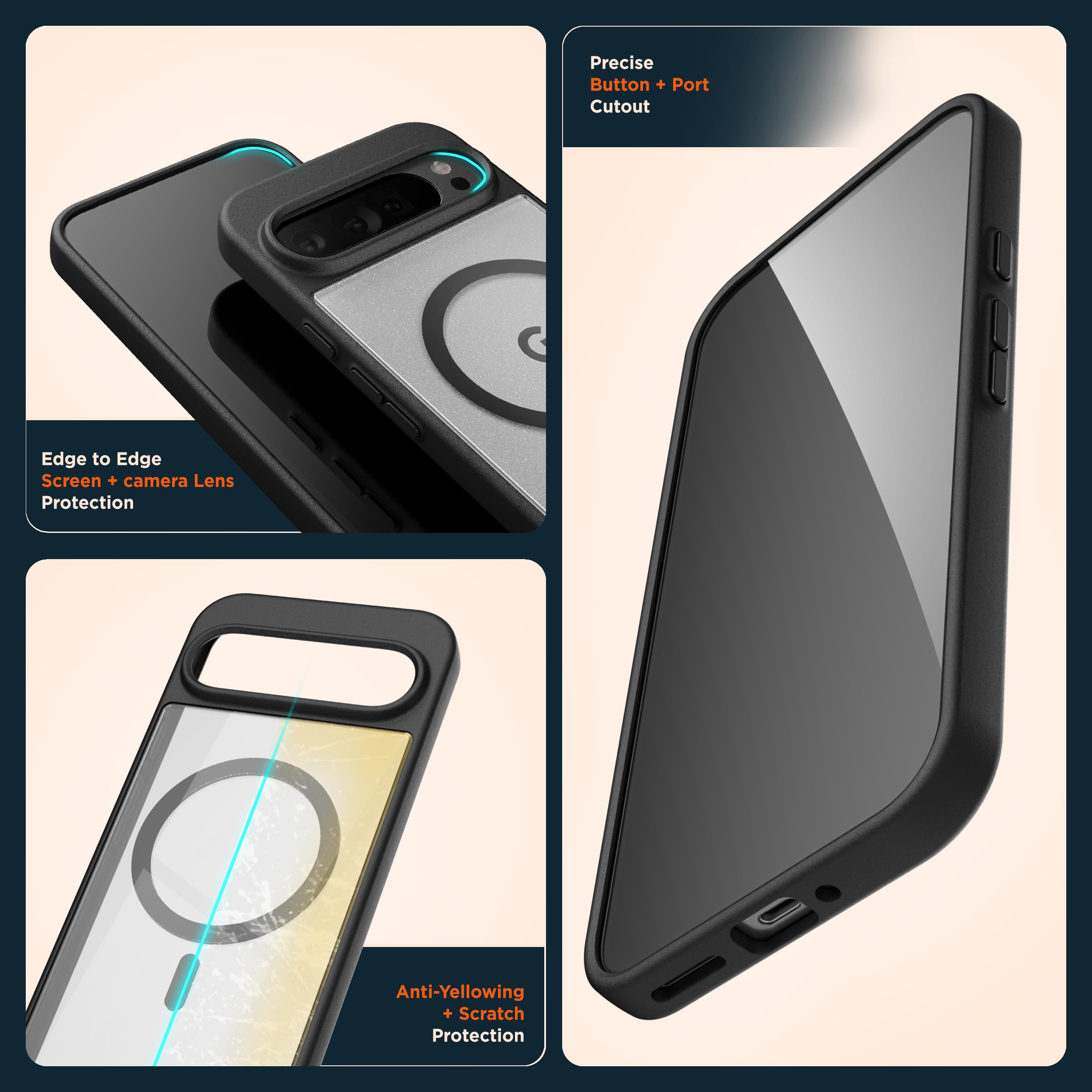 MOTIVE Schutzhülle Für Google Pixel 10/10 Pro Mit Gürtelclip - 360° Drehbar, 2 Mm Schlank, Militärqualität