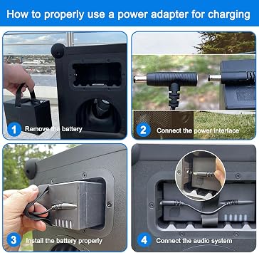 KFD 14V AC/DC Adapter Compatible with Soundboks Gen 1 2 3 Bluetooth Performance Speaker 12.8V 7.8Ah 99.84Wh Rechargeable Battery Keyu KA4802A-1403300P Soundboks Power Supply Cord Charger