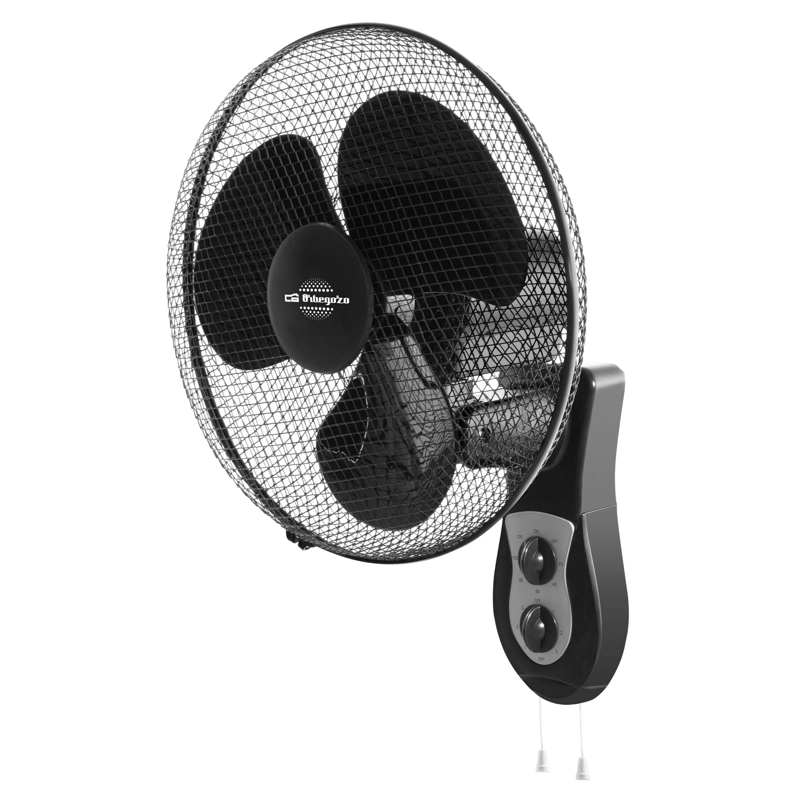Orbegozo WF 0141 - Ventilateur mural, oscillant, 3 vitesses, minuterie, pales de 40 cm, 40 W