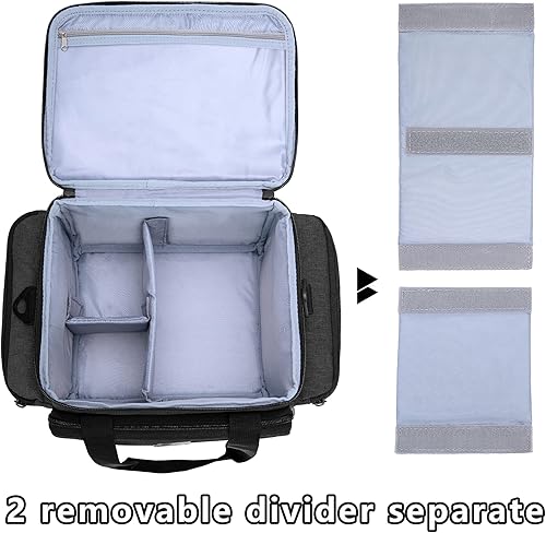 Miniatura 9 de CURMIO Organizador de accesorios de costura, bolsa de almacenamiento grande de suministros de costura con correa para el hombro para hilo de