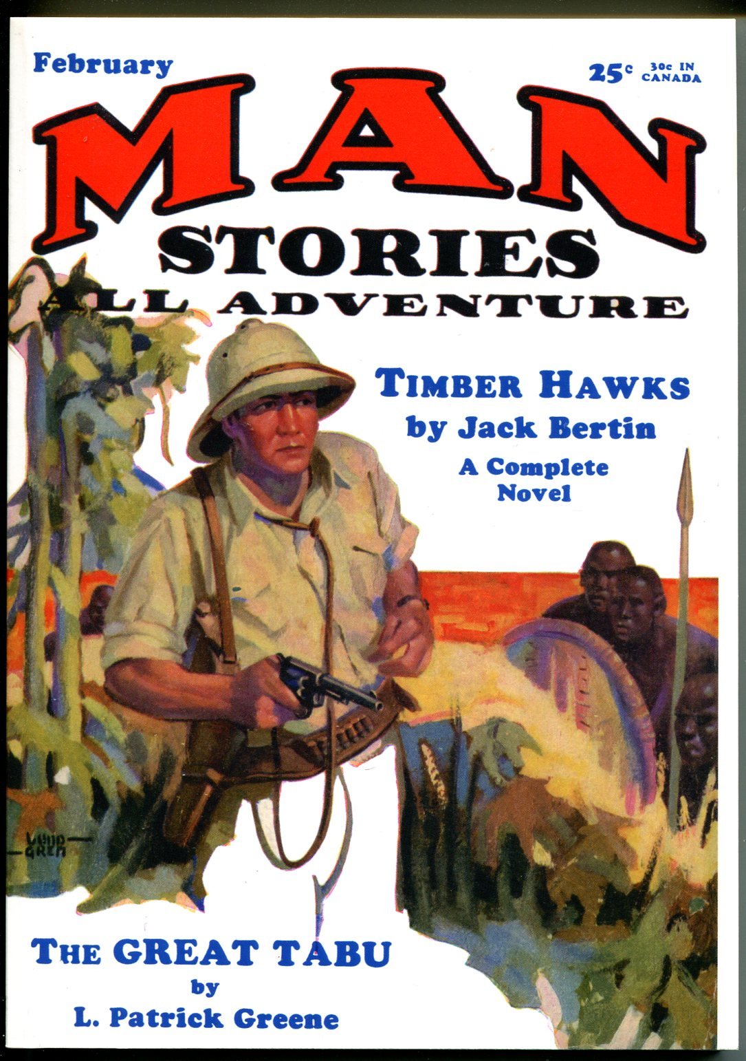 Man Stories 2/1931-High Adventure-pulp reprint-Timber Hawks-Great Tabu-NM