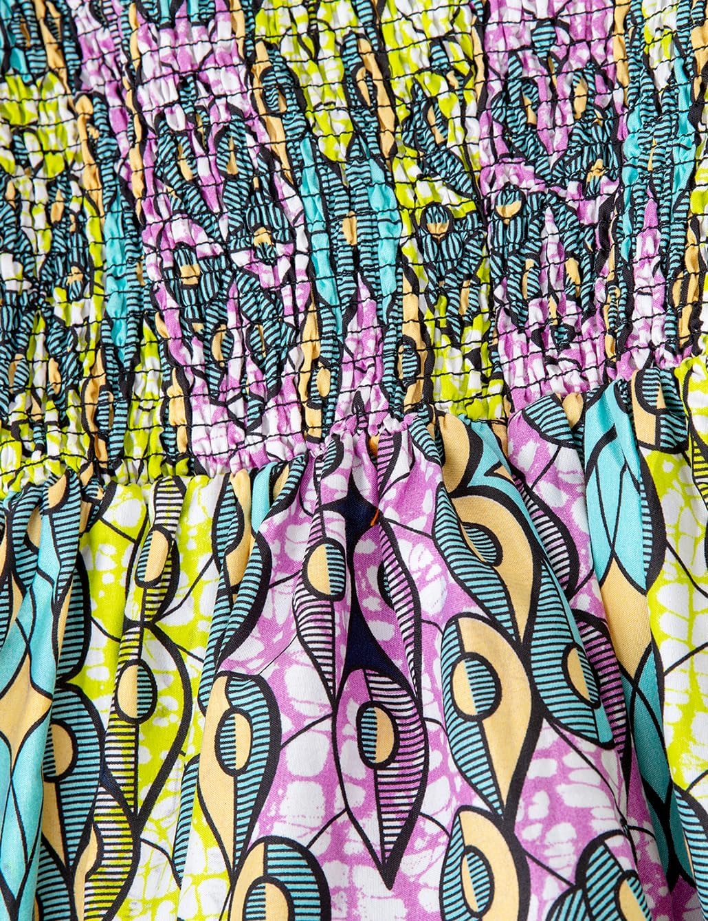 Women's African Ruffle Long Sleeve Dress Ankara Print Maxi Dresses - Image 6