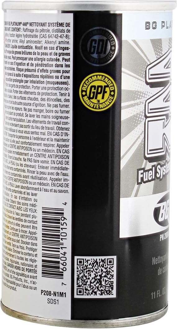 BG Products 44K Fuel System Cleaner Power Enhancer - 4 Pack
