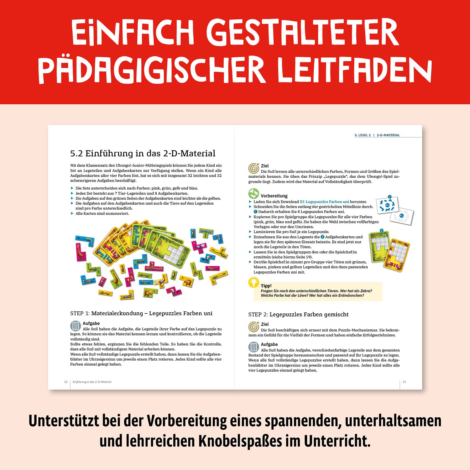 Kosmos ‎682880 Ubongo - Schuledition, Klassensatz für 28 Kinder, Klassenstufe 1-6., für Schülerinnen und Schüler ab 6 Jahre, spielerisch Mathe Lernen, geometrische Formen, räumliches Denken