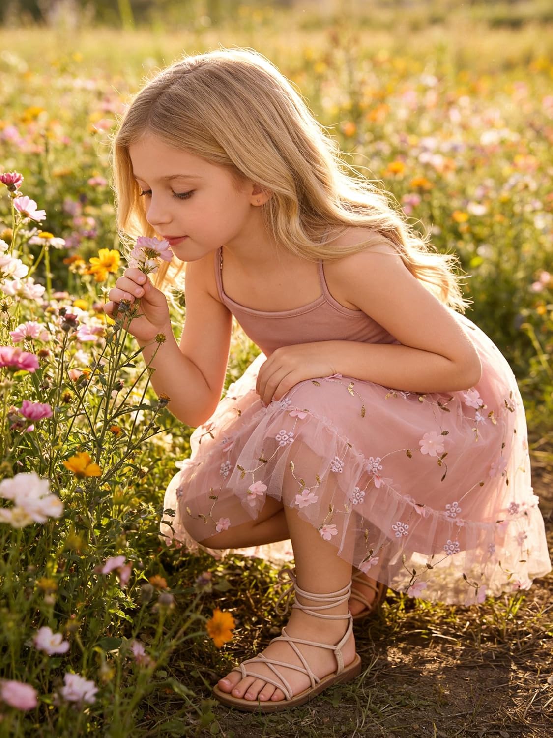 Arshiner Toddler Girls Tulle Dress Tutu Birthday Princess Dresses Formal Photoshoot Outfit Summer Clothes