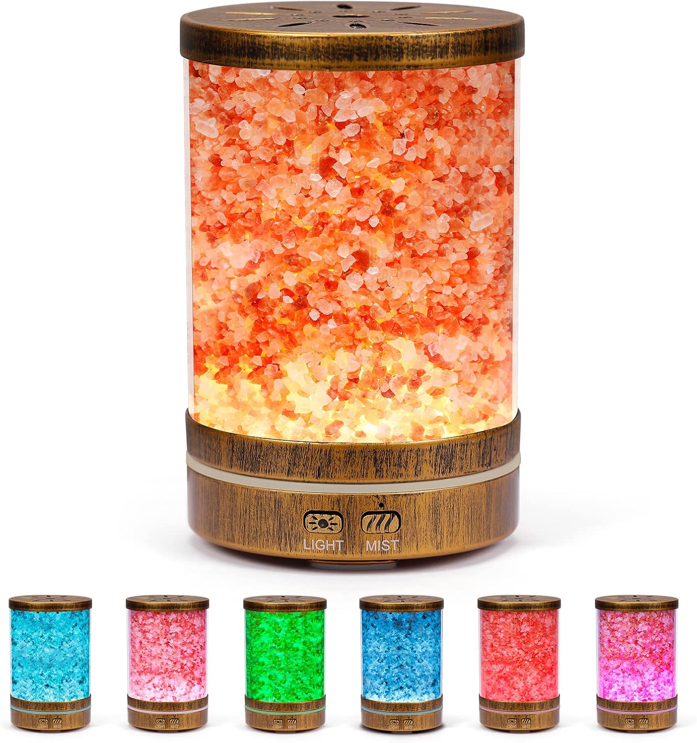 Essential Oil Diffuser, 120ml Aromatherapy Diffuser, Cool Mist Humidifier with Waterless Auto Shut-Off for Home Office, Super Quiet for Baby, Himalayan Salt : Health & Household