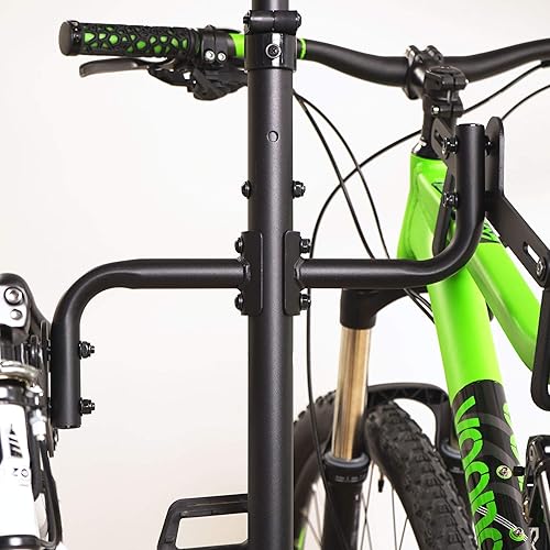 Miniatura 4 de CyclingDeal Soporte vertical para bicicleta de 2 a 4 bicicletas soporte de almacenamiento de suelo gravedad para garajes o apartamentos