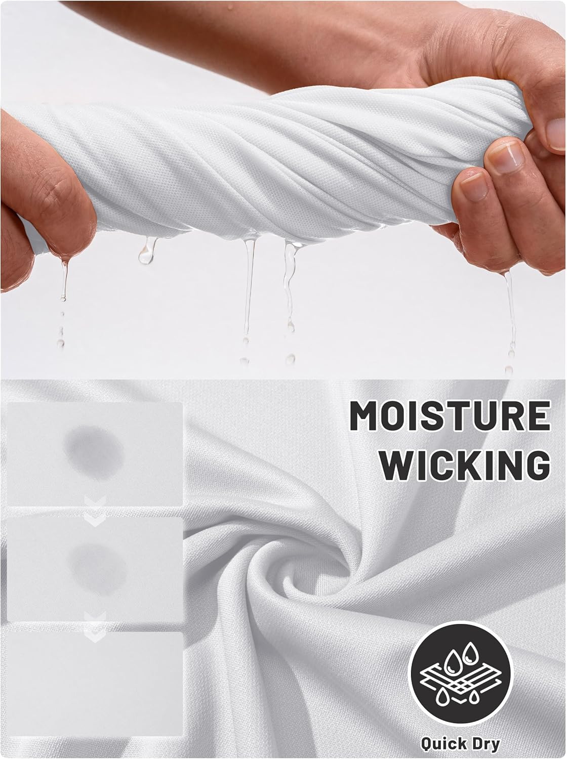 TACVASEN Mens Golf Shirt Dry Fit Mens Polo Shirts Short Sleeve Performance Golf Polos for Men with Collar Work Shirts