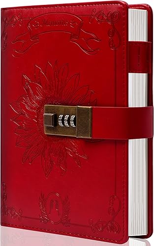 Vista 39 de Diario de bloqueo para mujeres y niñas, diario vintage con cerradura personal recargable, diario de bloqueo de cuero, cuaderno de escritura B6