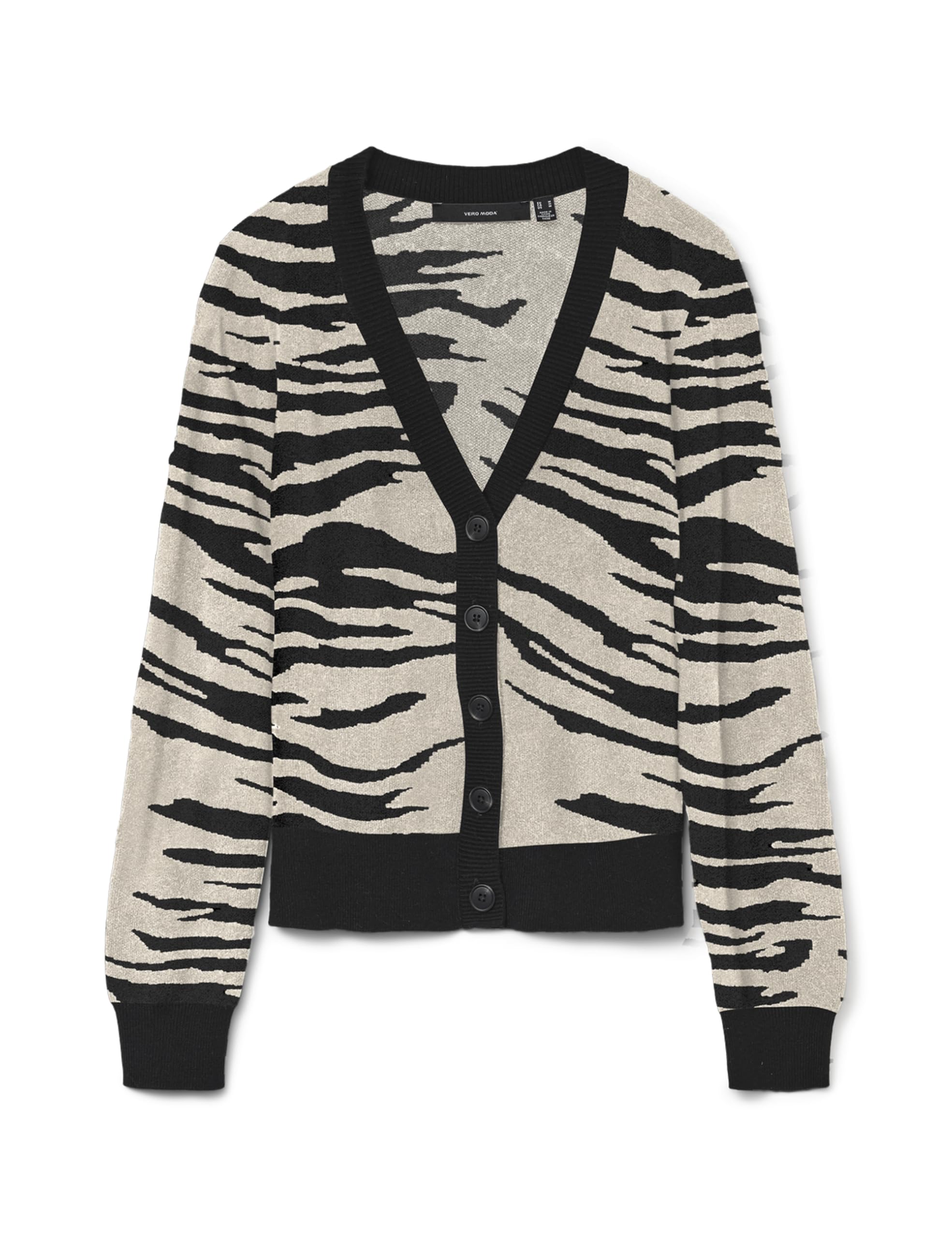 VERO MODA Vmnancy LS V-Neck Cardigan Boo, Black, L