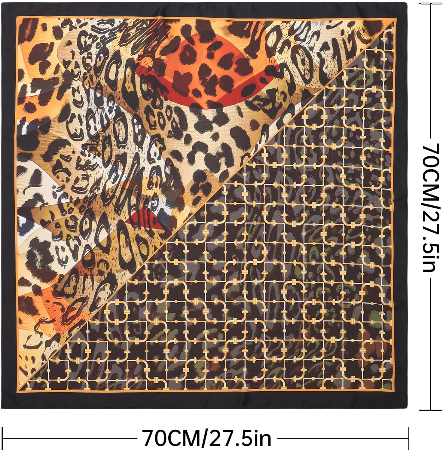 AWAYTR 27.5” Square Satin Head Scarf Hair Scarf for Women's Hair Silk Bandana for Women Silk Head Wrap for Sleeping - Image 2