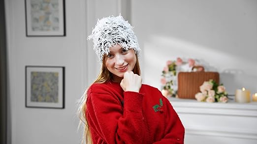 帽子 S fuzzy knit beanie (white) THEREDTHREAD THEREDTHREAD / ザレッドスレッド】S fuzzy knit beanie