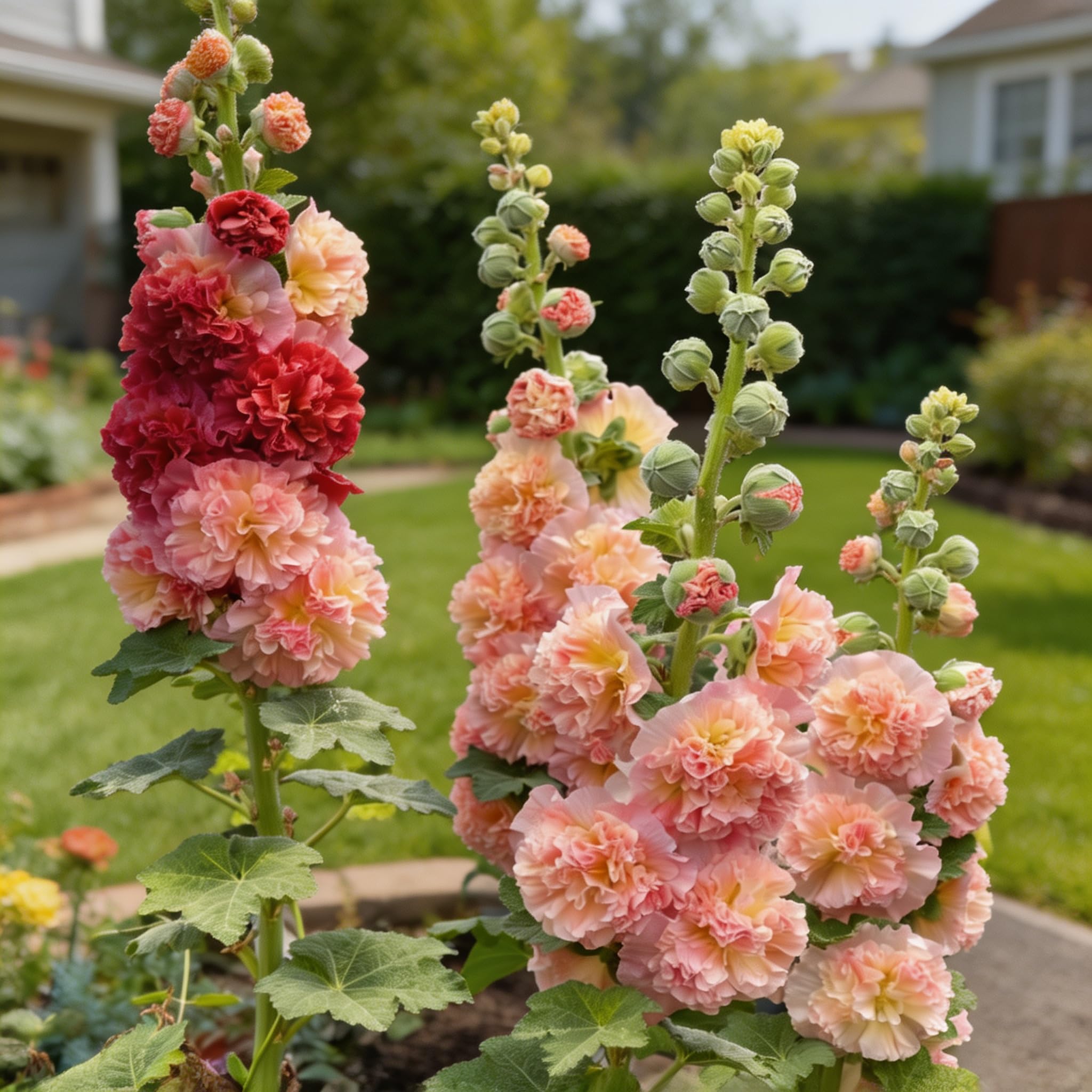 Hollyhock Seeds，Easy-to-Establish Perennials for Garden Displays