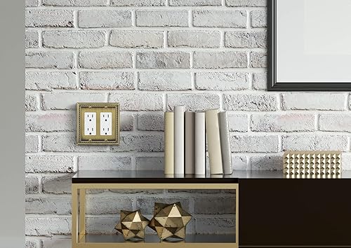 Vista 45 de Henne Bery Sunken Pearls - placa decorativa de pared para interruptor (Palanca simple, 2 unidades, níquel satinado)