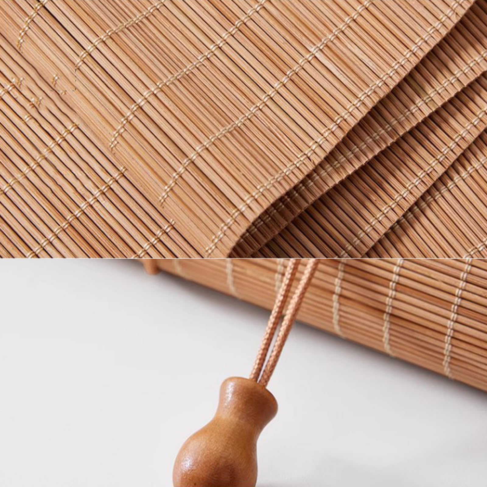 Retro Bamboe Rolgordijn 70 x 170 cm Zonwering en