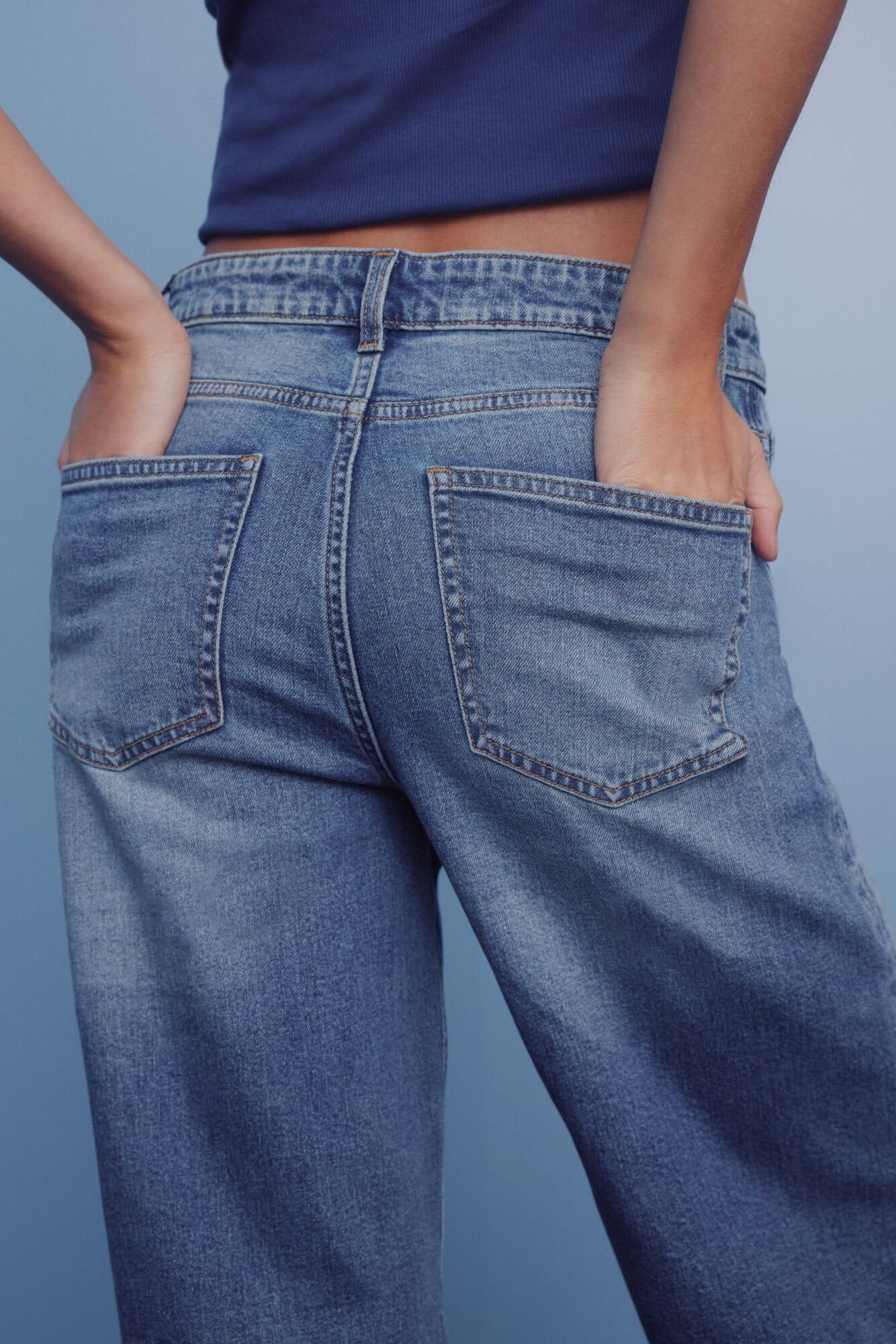 SPRINGFIELD Wide Leg Comfort High Rise Trousers - Jeans Mujer