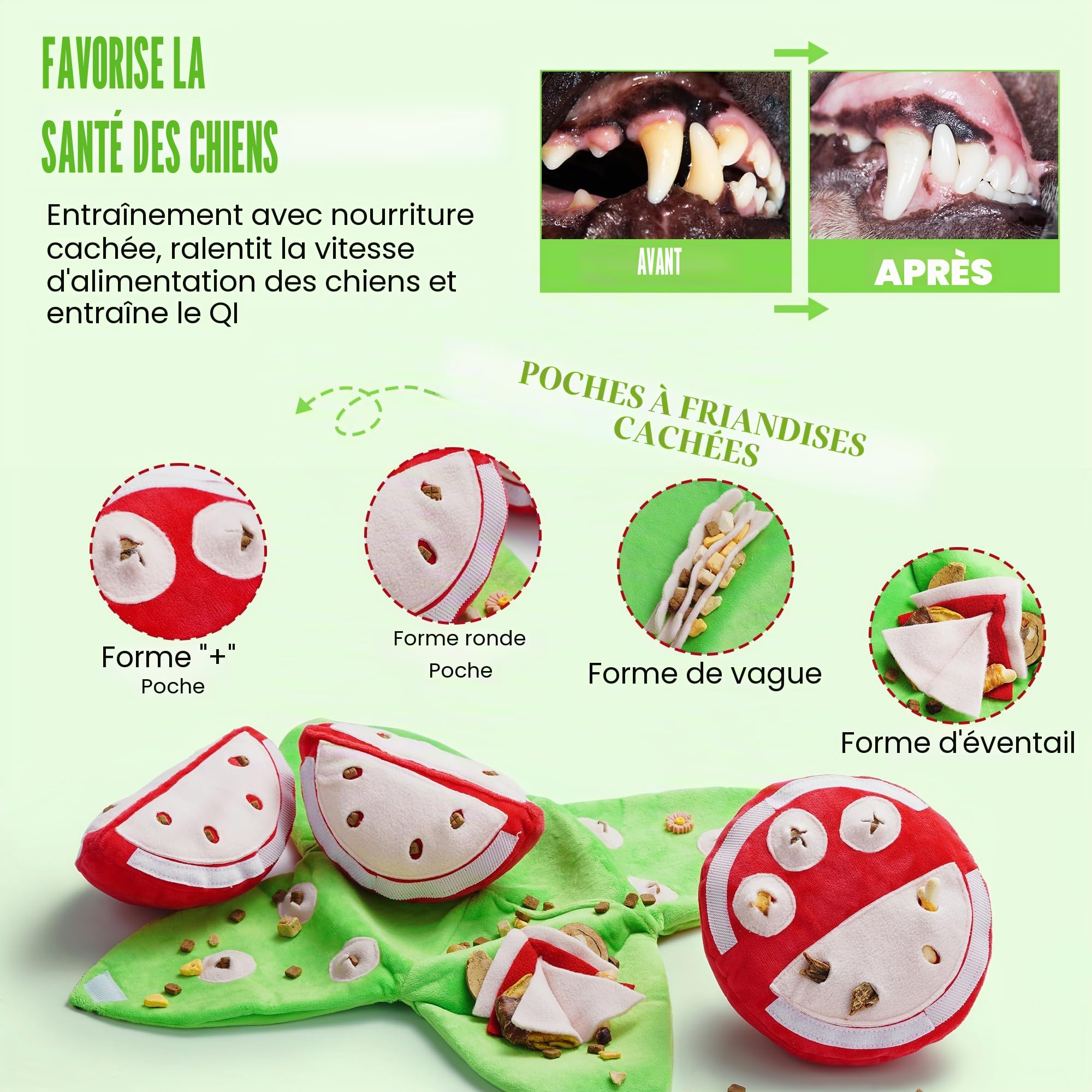 Nocciola 5 en 1 Jouet Intelligence Chien pour Jeu Chien Cache Croquettes | Jouet Chien Occupation Interactif avec Couineur et Papier Froissé, Jeu de Fouille pour Chien et Chiot