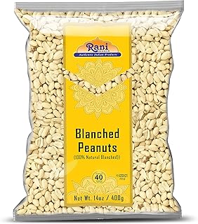 Rani Peanuts Skinless (Blanched, Uncooked) 14oz (400g) ~ All Natural | Vegan | Gluten Friendly | Kosher | Fresh Product of USA ~ Spanish Grade Groundnuts
