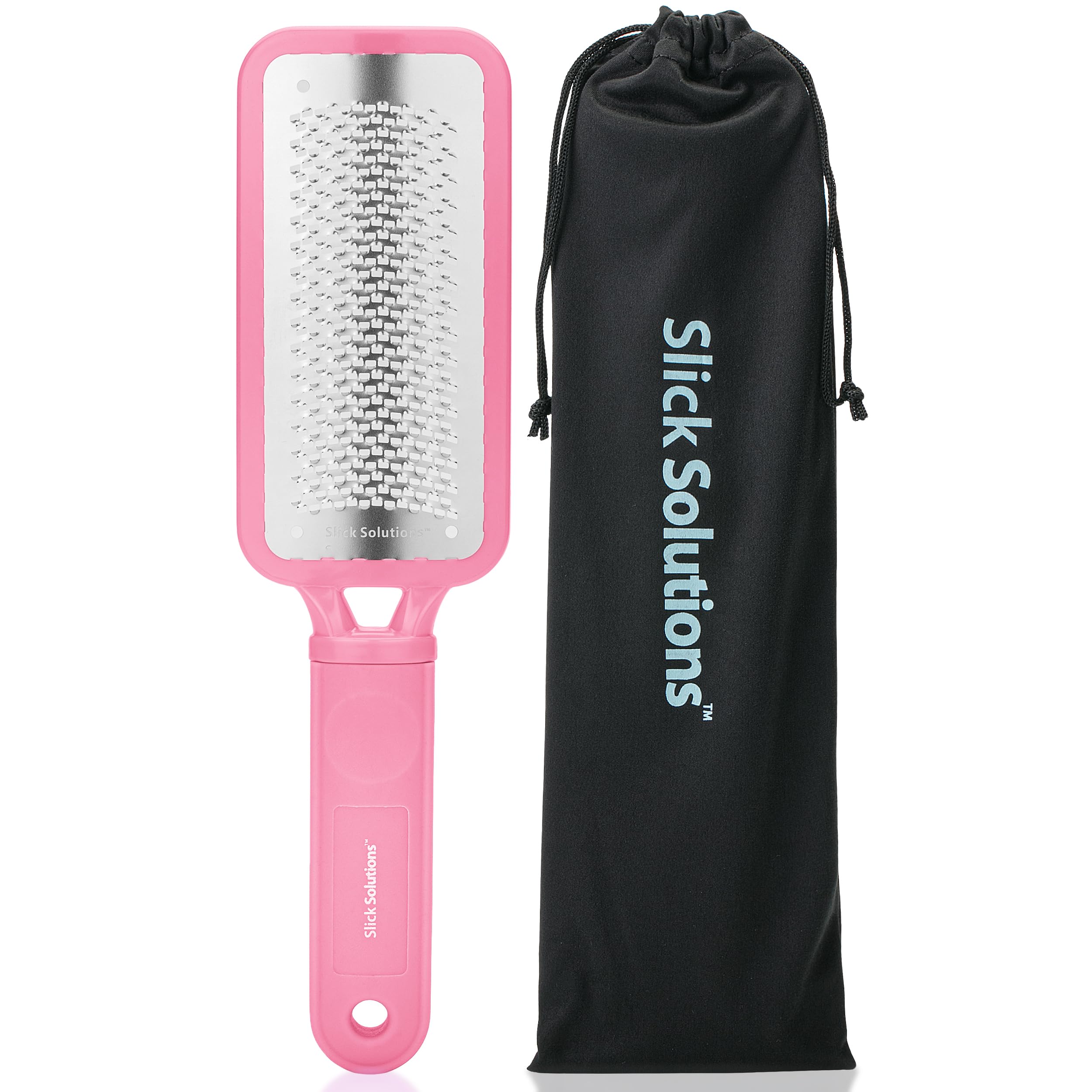 Slick Foot File Callus Remover - Pink Foot Scraper & Rasp for Dead Skin, Heel Scrubber