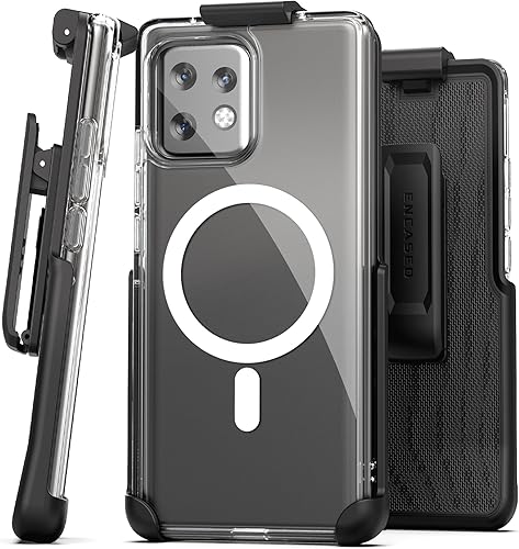 Encased Funda para cinturón para Motorola Edge Plus 2023 con clip de funda, compatible con MagSafe, carga magnética y accesorios (Moto Edge + 2023)