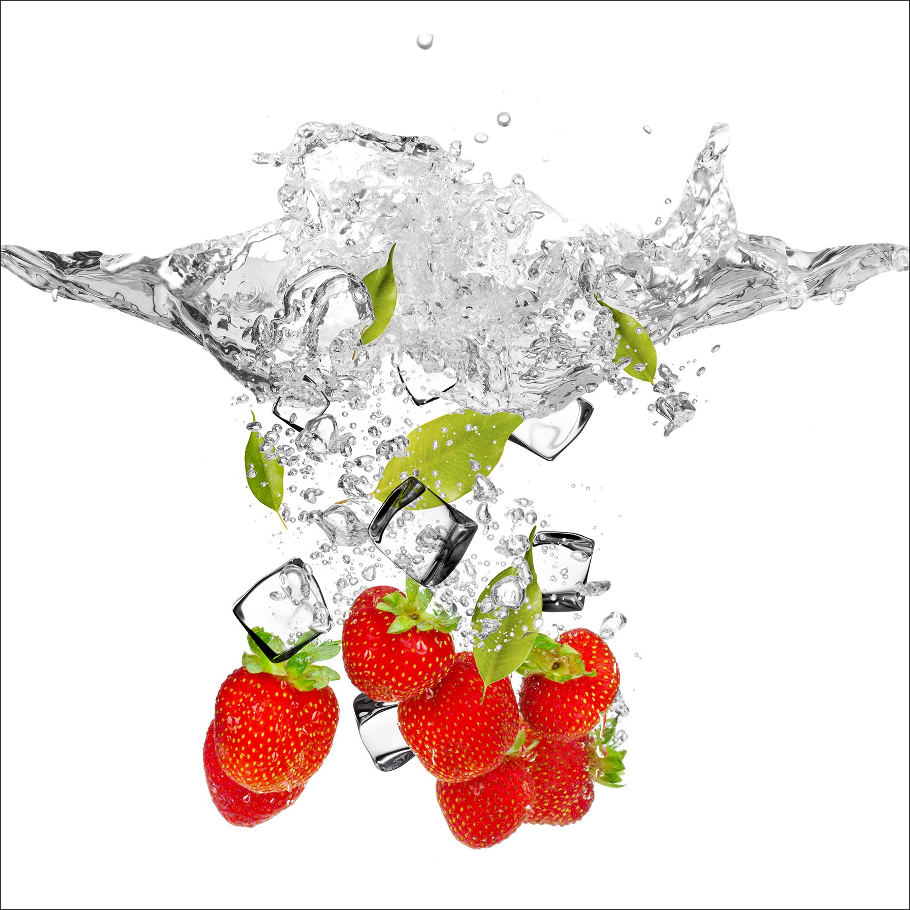 Pro-Art Cocktail On Black I Glasbild - 20x20cm Moderne Wanddekoration