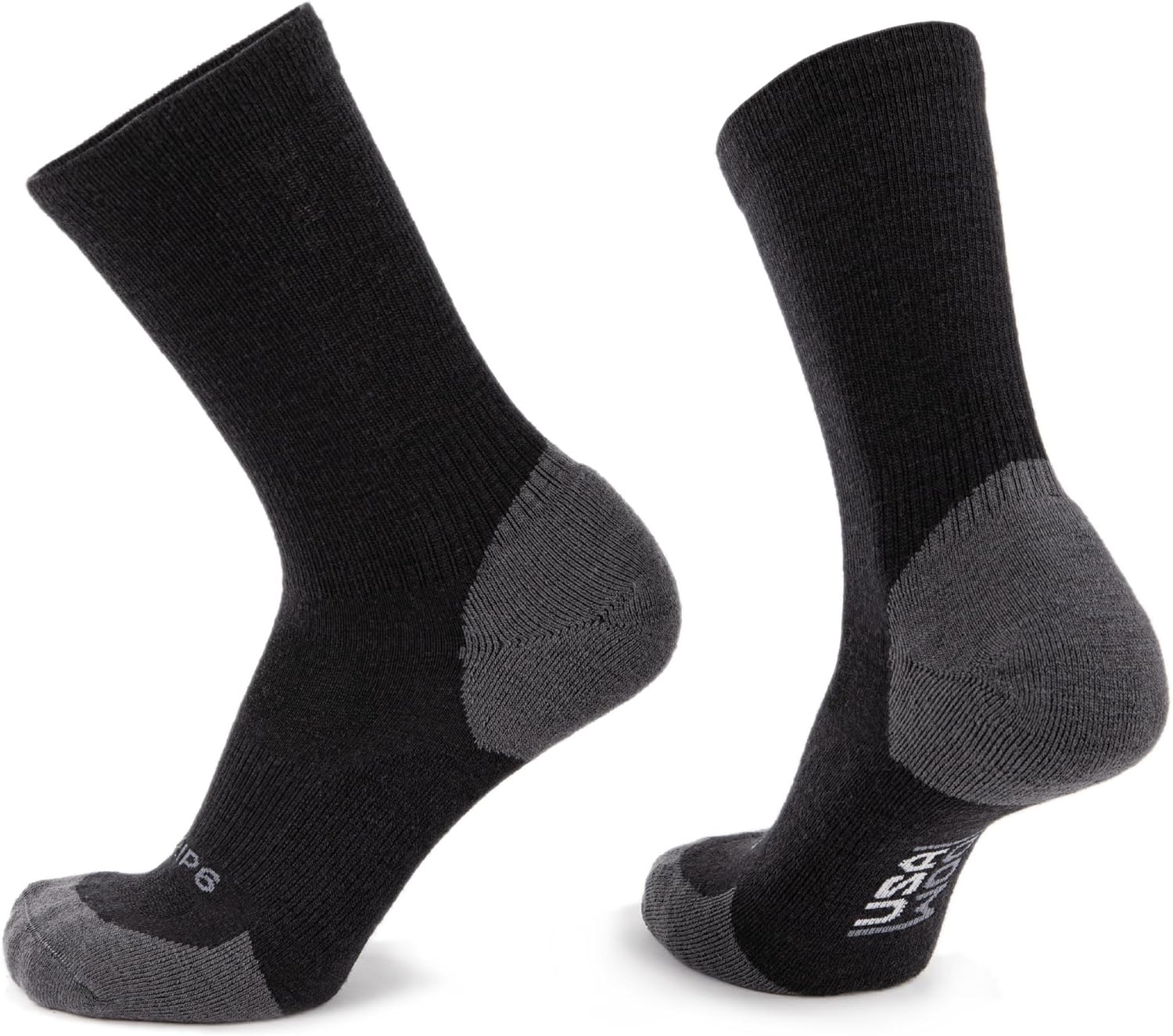 GRIP6 Crew Socks - Merino Wool Socks Made in the USA, Lightweight Wool Hiking Socks, Crew Socks for Men and Women