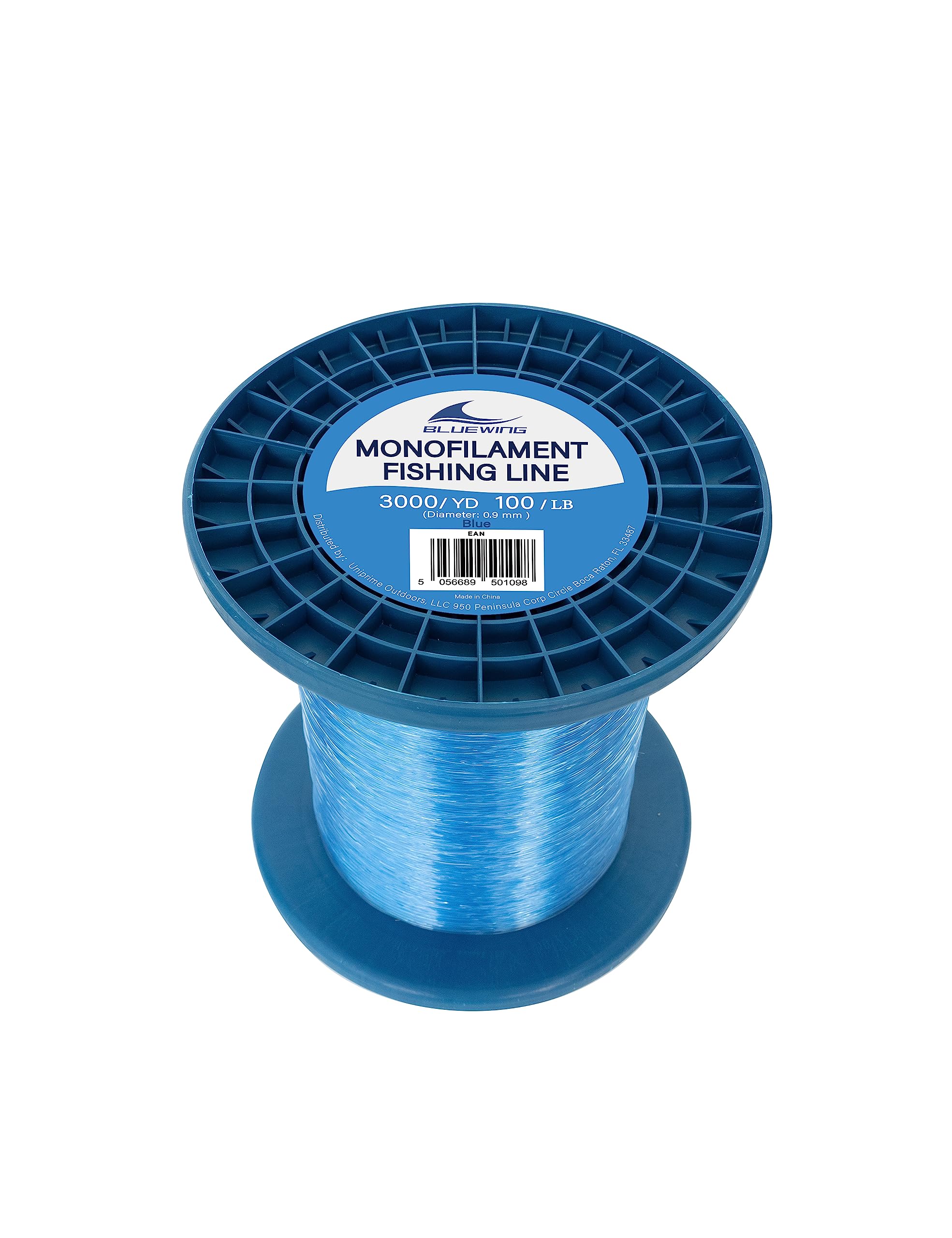 BLUEWING Monofilament Fishing Line Dia. 0.9mm 100 lbs 3000 Yards Invisible Thin Diameter Mono Fish Wire String, Blue