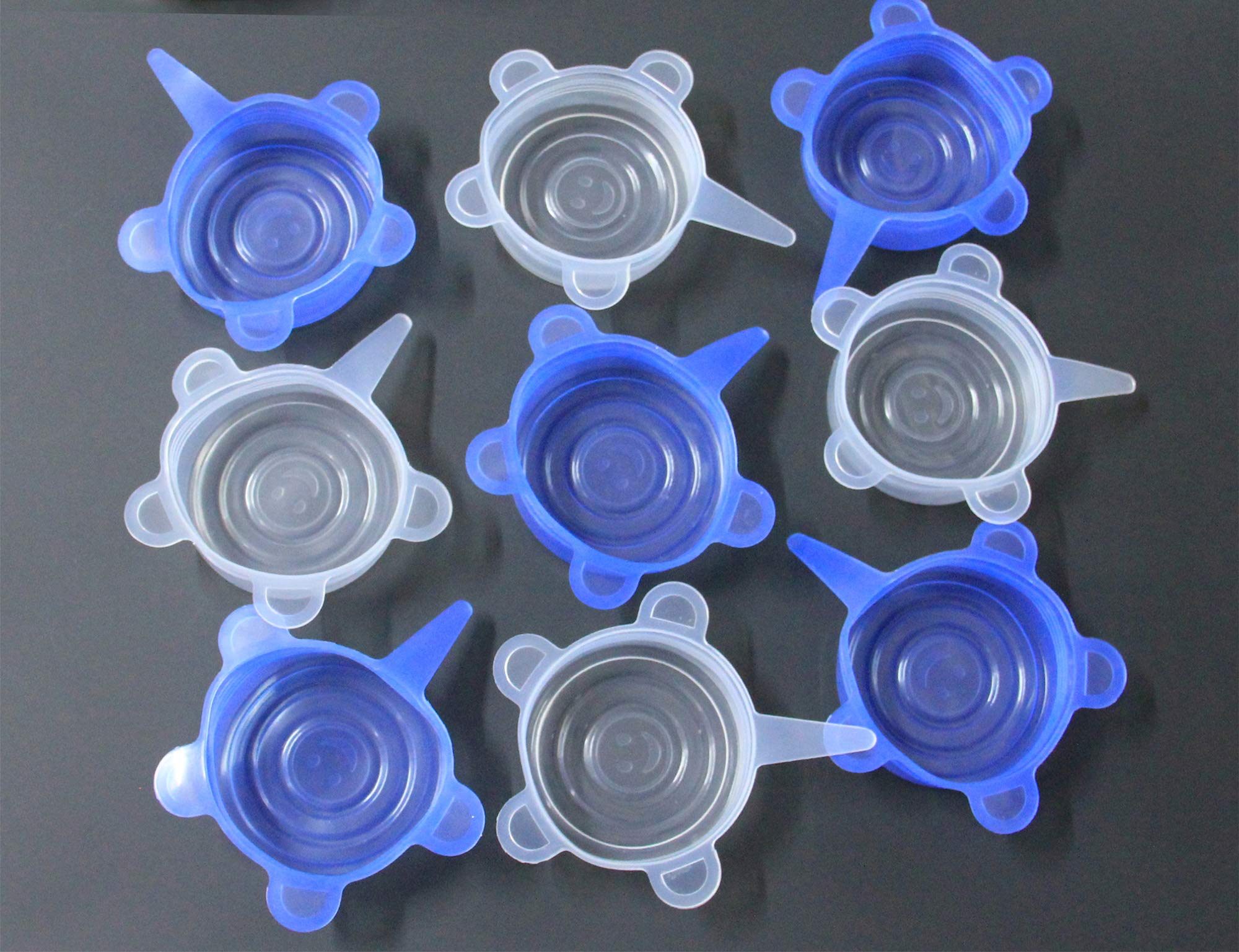 COMTIM Pet Food Can Lids, Silicone Stretch Can Lids Covers for Dog Cat Food, Reusable Expandable Universal Size Fit Most Cans and Jars, 9 PACK