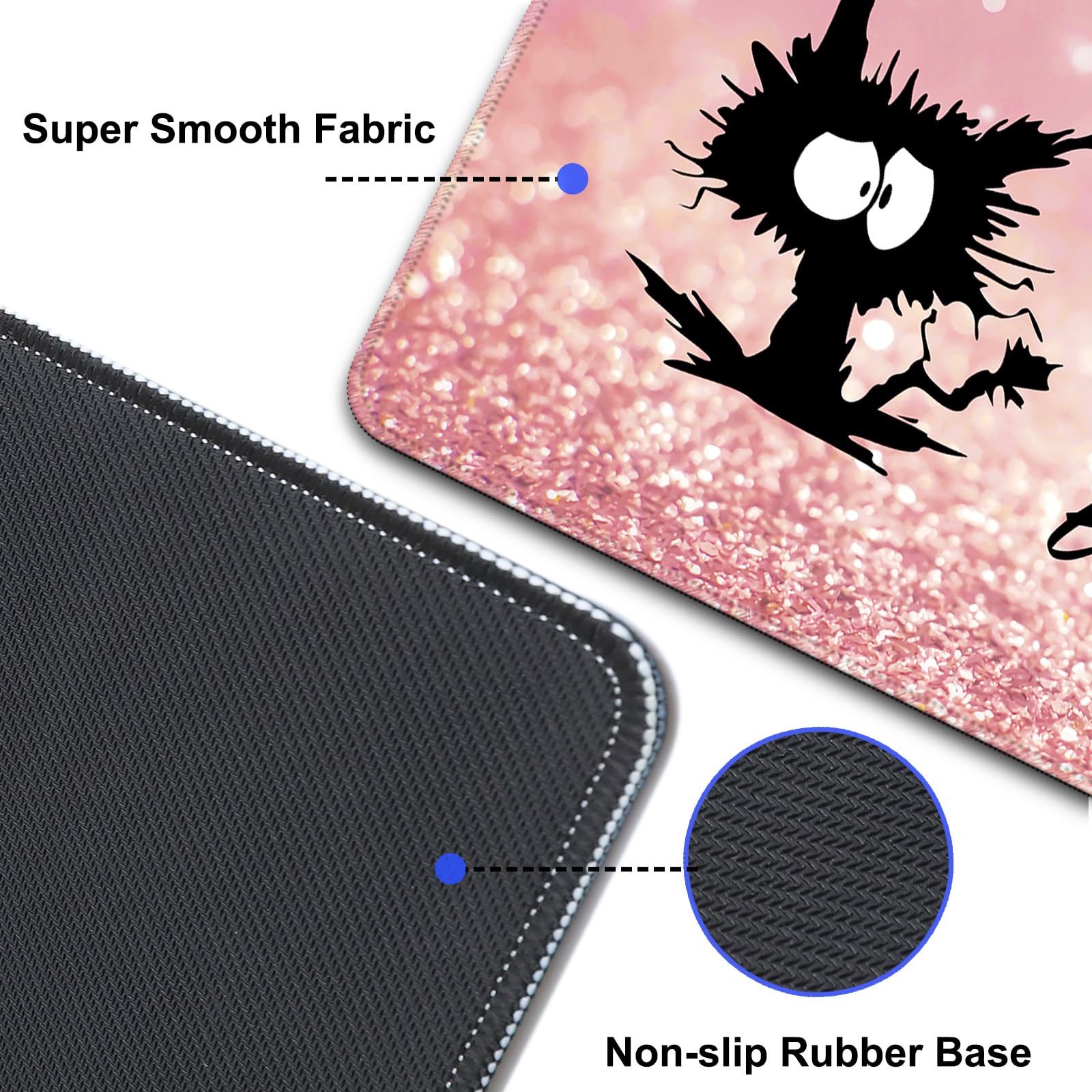 Alfombrilla de escritorio, alfombrilla grande para mouse de 35 x 15.6 pulgadas, XXL, extendida, para juegos, con base antideslizante, alfombrilla de mouse para computadora, oficina, teclado y laptop,