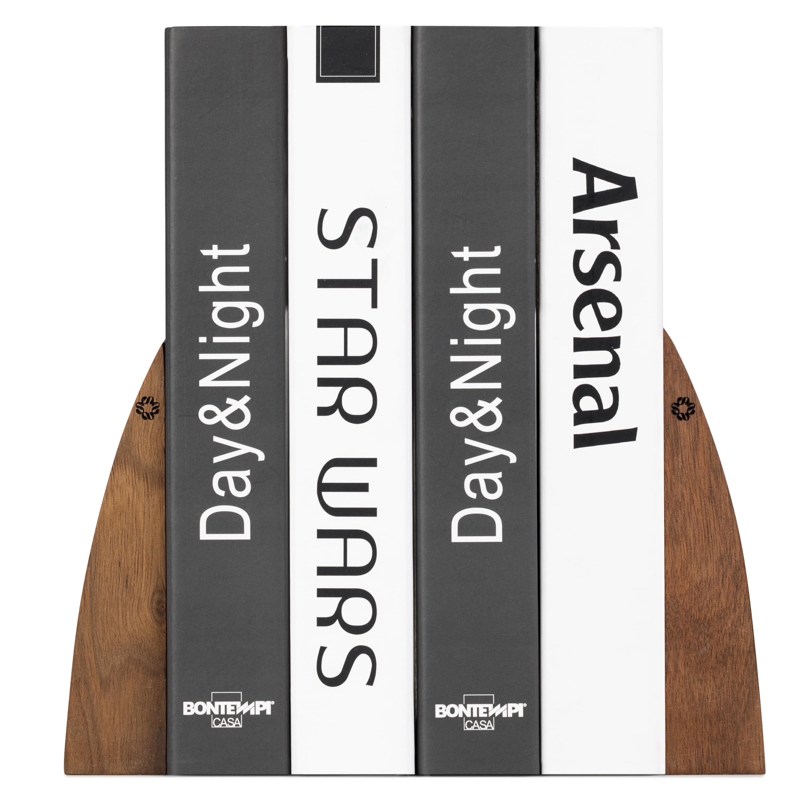 TILISMA Serre-Livres En Bois Faits Main Noyer - Supports Robustes Pour Livres Lourds Et Décoration