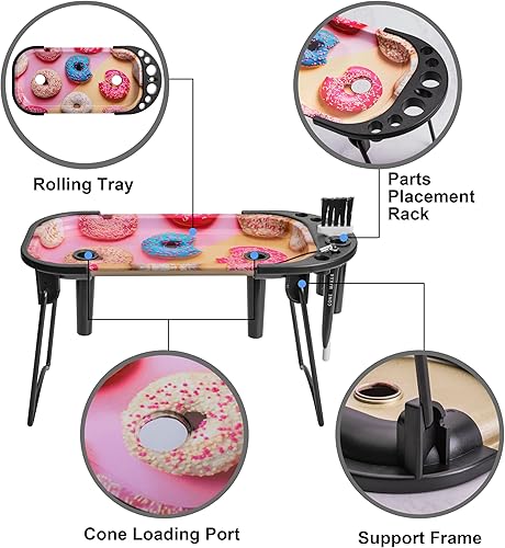 Miniatura 7 de Juego de 6 bandejas y accesorios para rodar azul